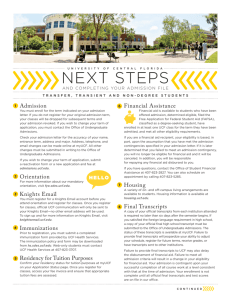 next steps - Undergraduate Admissions