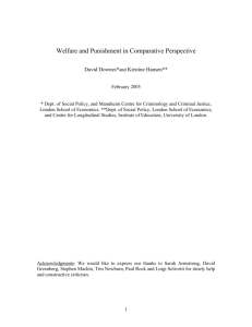 Welfare and Punishment in Comparative Perspective