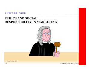 ethics and social responsibility in marketing - McGraw-Hill