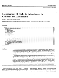 Management of Diabetic Ketoacidosis in Children
