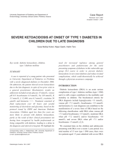 severe ketoacidosis at onset of type 1 diabetes in children due to