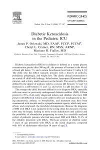 Diabetic Ketoacidosis in the Pediatric ICU