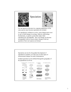 Speciation 2