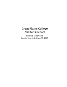 Great Plains College - Saskatchewan Finance