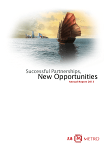 New Opportunities - Metro Holdings Limited