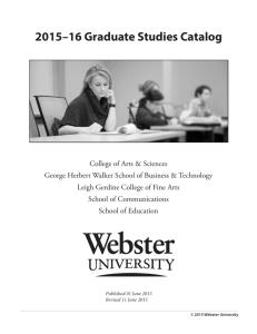 2015–16 Graduate Studies Catalog