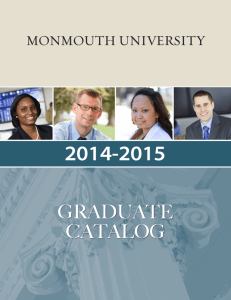graduate catalog - Monmouth University