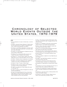 Chronology of Selected World Events Outside the United
