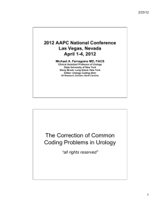 1D-The Correction of Common Coding Problems in Urology