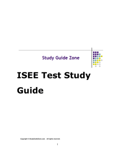 ISEE Test Study Guide