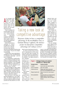 Taking a new look at competitive advantage