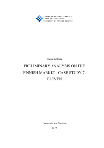 preliminary analysis on the finnish market– case study 7