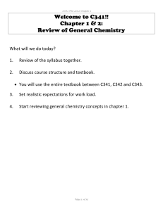 C341!! - Chemistry Courses: About