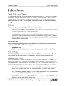 Public Policy - Individualized & Interdisciplinary Studies Program
