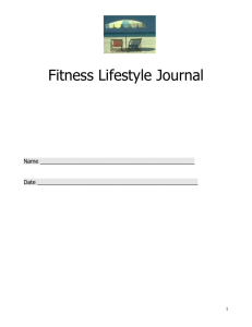 Fitness Lifestyle Journal