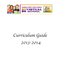 Curriculum Guide 2013-2014 - Seminole County Virtual School