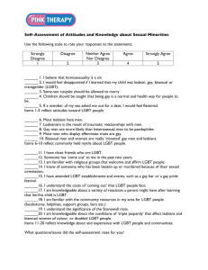 Self-Assessment of Attitudes and Knowledge about Sexual
