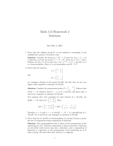 Math 113 Homework 2 Solutions