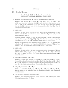 3.5 Cyclic Groups