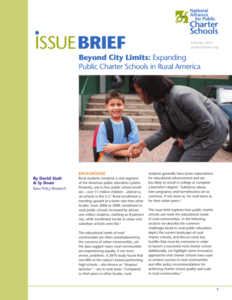 issue brief National Alliance for Public Charter Schools