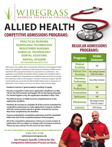 allied health - Wiregrass Georgia Technical College