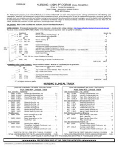 NURSING –(ADN) PROGRAM (Code AAS 20564)