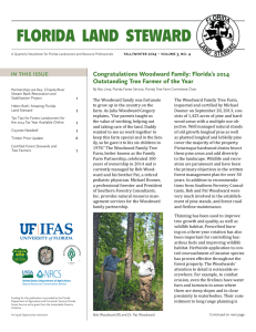 florida land steward - School of Forest Resources & Conservation
