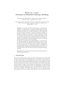 What's in a 'nym'? Synonyms in Biomedical Ontology Matching