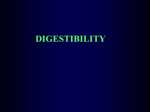 Digestibility - Department of Animal Sciences