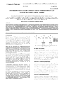 synthesis and brine shrimp lethality test of some benzoxazine and