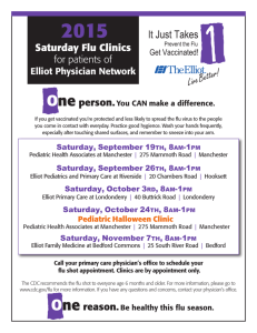 Saturday Flu Clinics for patients of