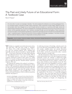 The Past and Likely Future of an Educational Form: A Textbook Case