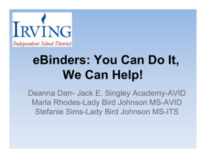 eBinders: You Can Do It, We Can Help!
