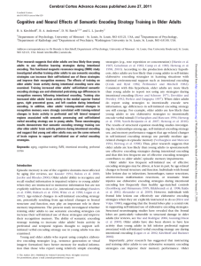 Cognitive and Neural Effects of Semantic Encoding Strategy