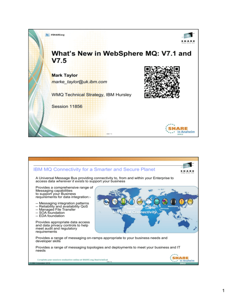What's New in WebSphere MQ: V7.1 and V7.5