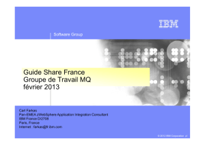 Guide Share France Groupe de Travail MQ février 2013