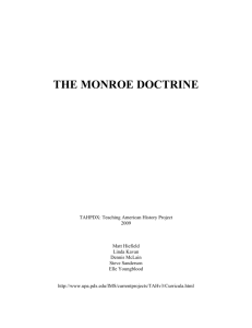 the monroe doctrine - College of Urban and Public Affairs