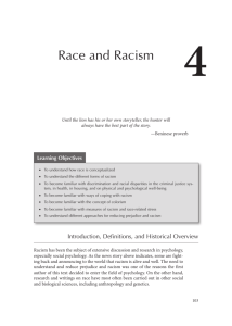Race and Racism - Sage Publications