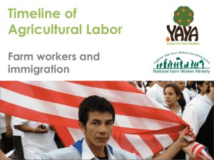 Timeline of Agricultural Labor - National Farm Worker Ministry