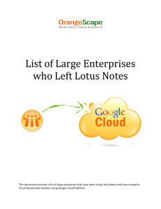 List of Large Enterprises who Left Lotus Notes