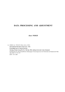 DATA PROCESSING AND ADJUSTMENT