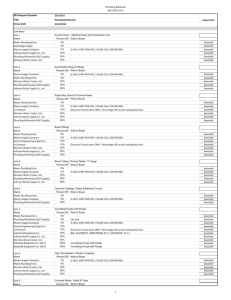 Plumbing Materials Bid # 2015-015 Marks Plumbing Parts Awarded