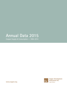 CDA's Annual Data 2015- U.S. Copper Supply & Consumption 1994