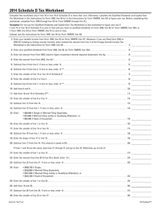Qualified Dividends and Capital Gain Tax Worksheet—Line 44