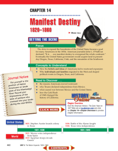 Chapter 14: Manifest Destiny: 1820-1860