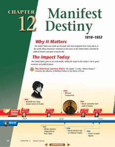 Chapter 12: Manifest Destiny, 1818-1853