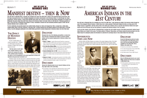 manifest destiny – then & now american i