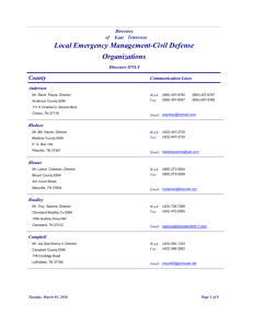 Local Emergency Management-Civil Defense Organizations