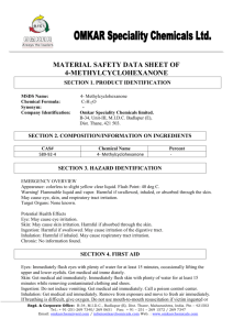 MATERIAL SAFETY DATA SHEET OF 4