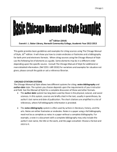 Chicago Manual of Style - NCC Library